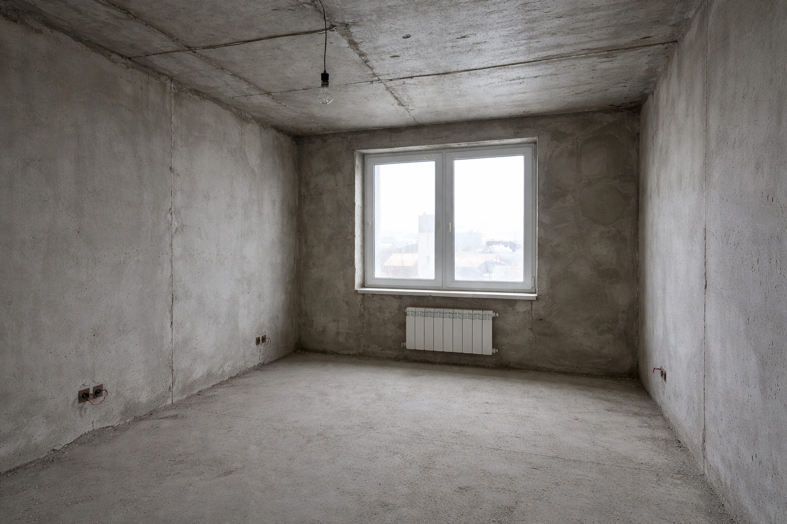 Квартира в новостройке до ремонта